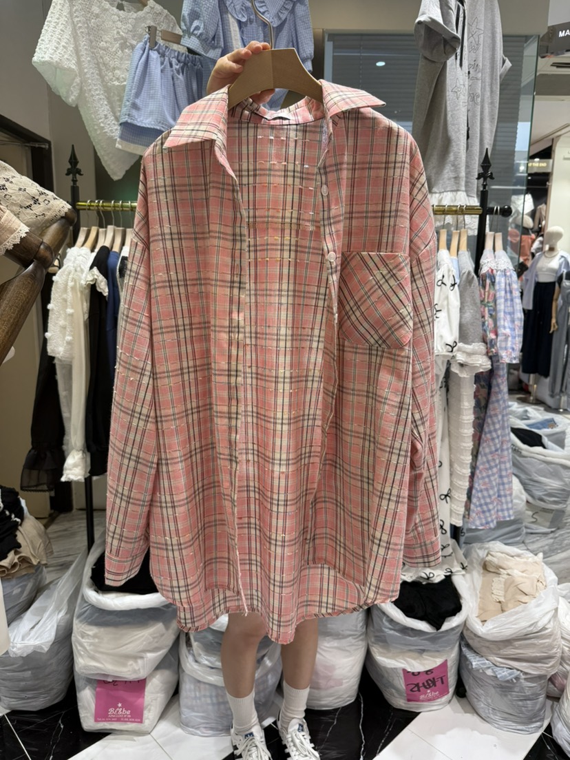 BE&BE東大門實拍女裝新款25春夏職業真品休閑襯衫蕾絲衫BE&be襯衫/蕾絲衫圖色2
