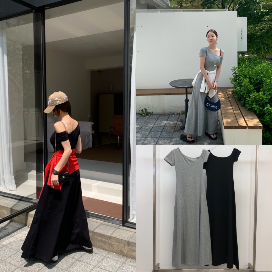 REVE CITE-L東大門代購女裝新款熱賣人氣真品推薦休閑連衣裙REVE CITE連衣裙
