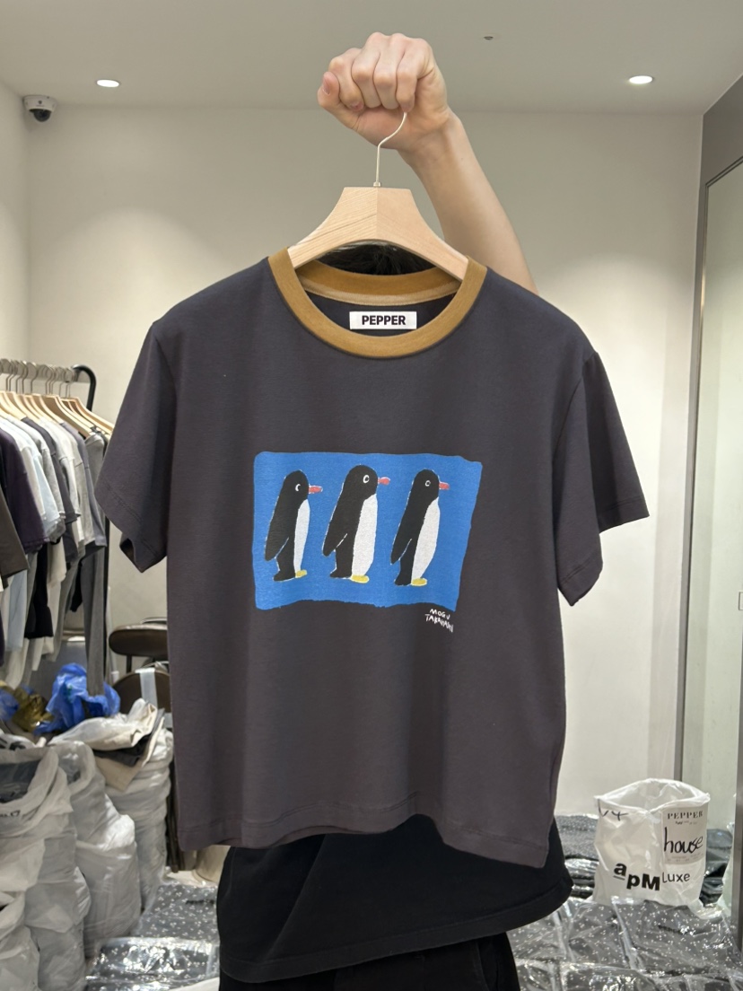 PEPPER-L韓國代購女士新品熱賣人氣職業時尚推薦休閑T恤鵝PEPPERT恤圖色3