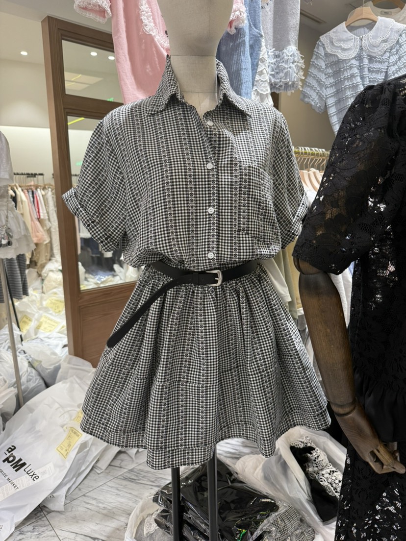 BE&BE東大門直郵女士新款熱賣時尚人氣職業連衣裙腰帶BE&be連衣裙