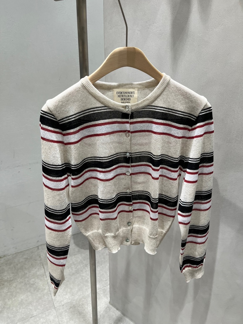 EVERCOMMERCE METICULOUSLY DESIGNED韓國代購女裝新款熱賣針織衫亞麻EVERCOMMERCE METICULOUSLY DESIGNED針織衫圖色1