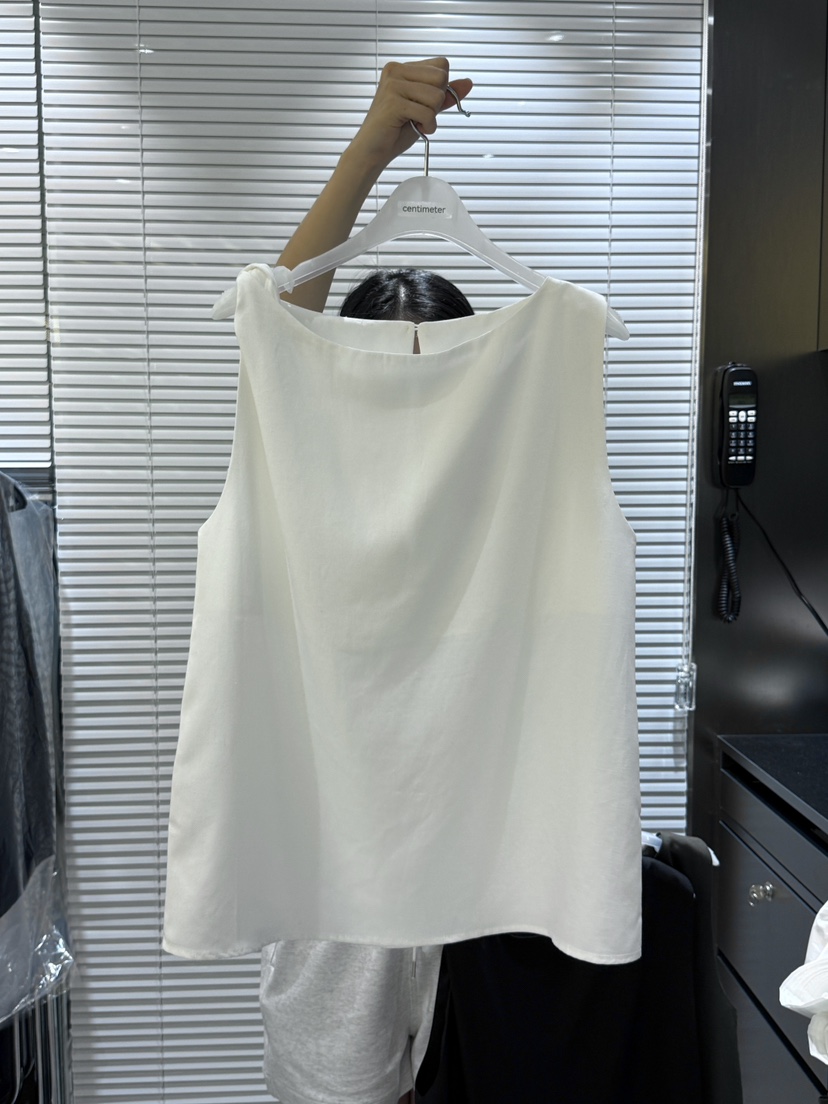CM東大門直郵女裝新品25春夏真品熱賣職業推薦吊帶背心亞麻CM吊帶/背心圖色2