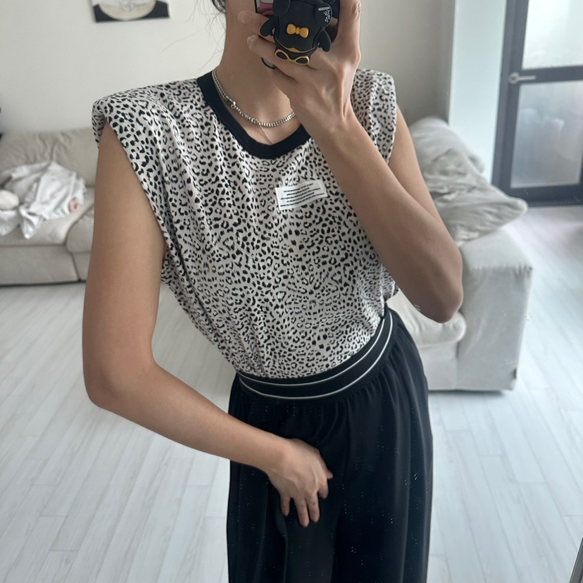 SOUIT韓國代購女裝新款休閑真品人氣時尚熱賣職業吊帶背心豹紋SOUIT by mabel-L吊帶/背心