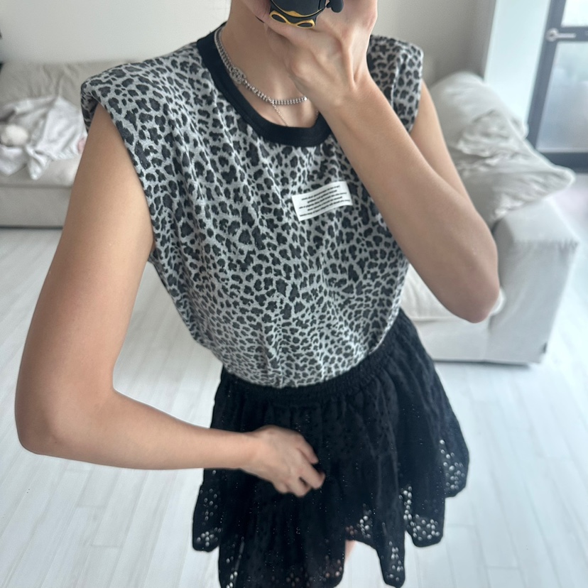 SOUIT韓國代購女裝新款休閑真品人氣時尚熱賣職業吊帶背心豹紋SOUIT by mabel-L吊帶/背心