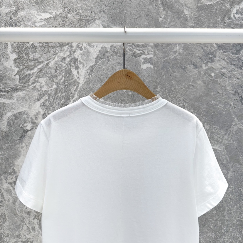 ROOKIE BUD東大門代購女裝新品時尚推薦熱賣25春夏T恤修身蕾絲ROOKIE BUD-LT恤