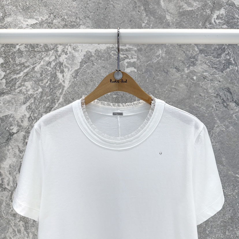 ROOKIE BUD東大門代購女裝新品時尚推薦熱賣25春夏T恤修身蕾絲ROOKIE BUD-LT恤