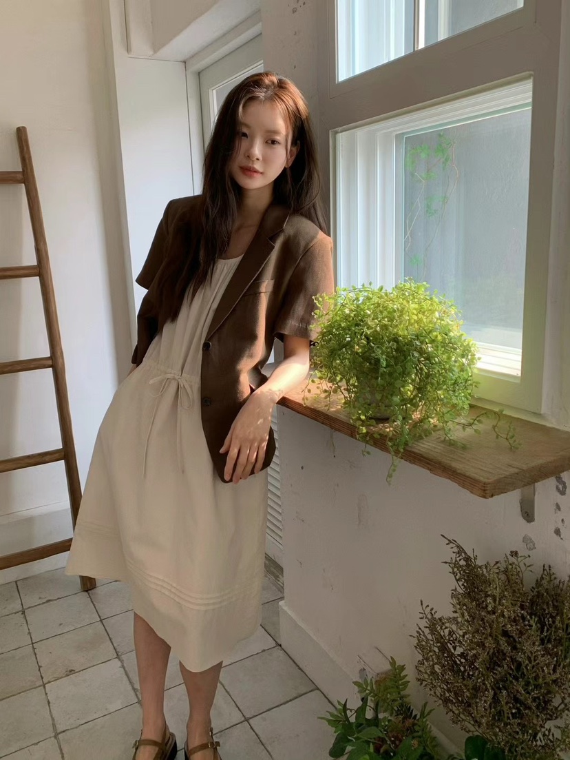 ANOU韓國代購女士新品職業人氣推薦時尚熱賣真品25春夏連衣裙ANOU連衣裙