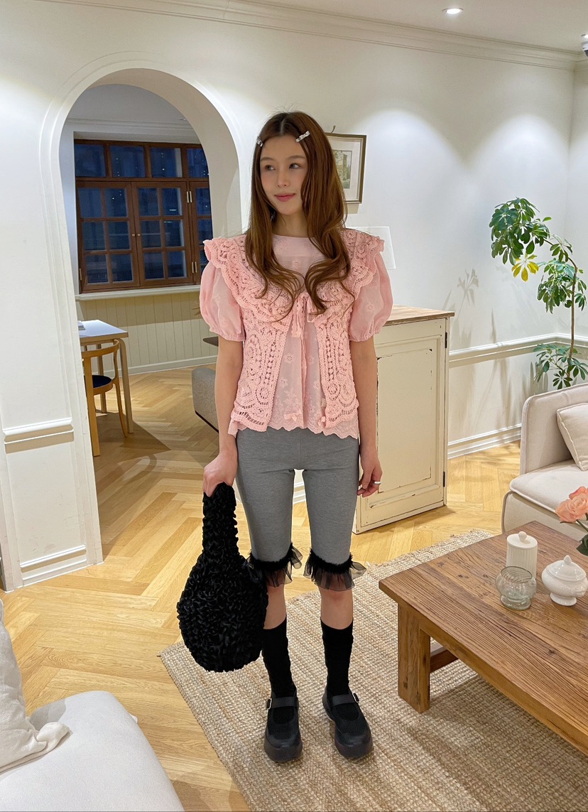 BOUTIQUE-L東大門直郵女裝新款真品人氣熱賣25春夏馬甲鉤針編織BOUTIQUE-L馬甲