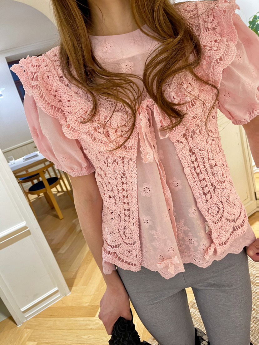 BOUTIQUE-L東大門直郵女裝新款真品人氣熱賣25春夏馬甲鉤針編織BOUTIQUE-L馬甲