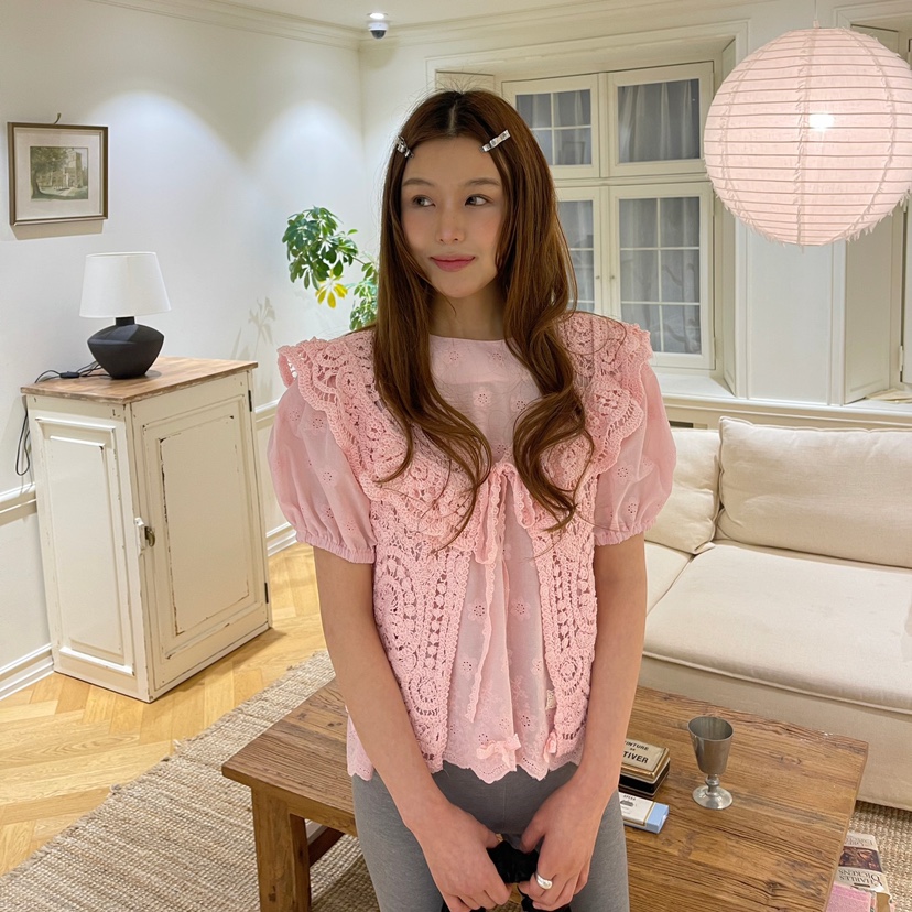 BOUTIQUE-L東大門直郵女裝新款真品人氣熱賣25春夏馬甲鉤針編織BOUTIQUE-L馬甲