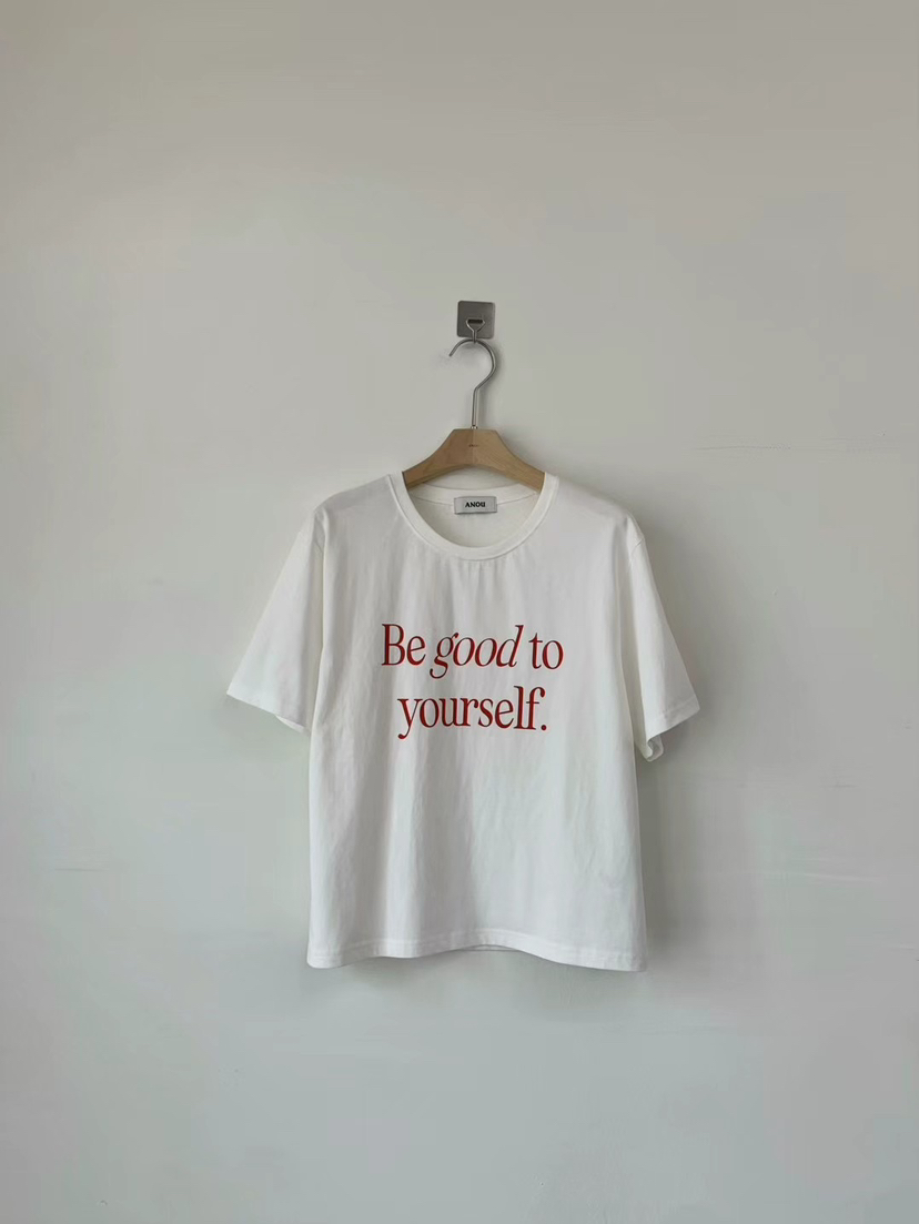 ANOU韓國直郵女裝新品休閑推薦真品時尚人氣25春夏職業熱賣T恤ANOUT恤圖色1