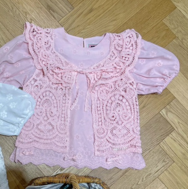 BOUTIQUE-L韓國代購女士新品時尚推薦馬甲不含內搭鉤針編織BOUTIQUE-L馬甲圖色2