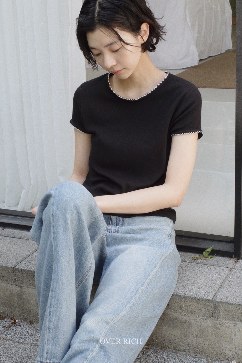 OVER RICH東大門實拍女士新品休閑熱賣25春夏職業時尚牛仔褲OVER RICH牛仔褲
