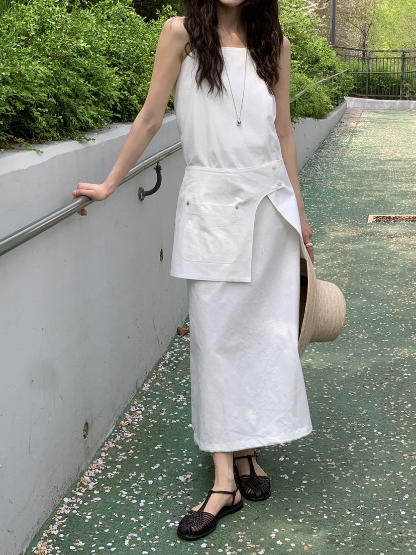 OURS東大門實拍女士新品人氣休閑時尚25春夏真品推薦套裝腰帶OURS套裝