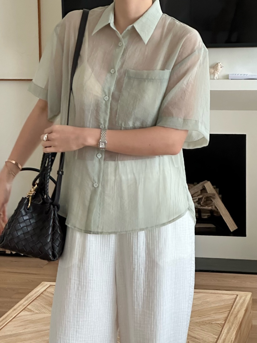 LE VASE東大門代購女裝新款人氣真品熱賣休閑推薦襯衫蕾絲衫LE VASE襯衫/蕾絲衫圖色3