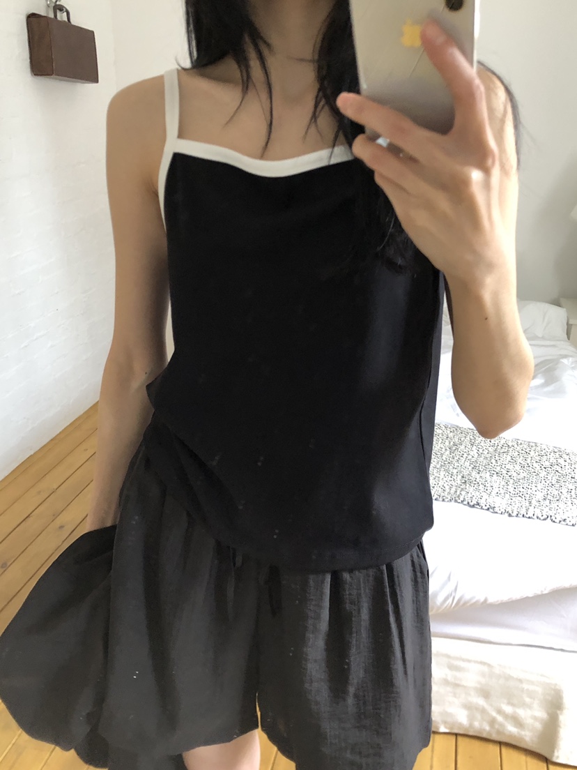 THE EYL韓國代購女士新品推薦25春夏休閑人氣真品吊帶背心THE EYL吊帶/背心