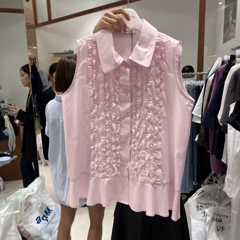 TEMPTING東大門實拍女裝新品熱賣職業推薦25春夏襯衫蕾絲衫TEMPTING襯衫/蕾絲衫圖色2