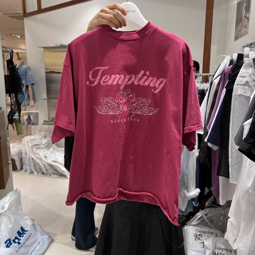 TEMPTING東大門代購女裝新品職業25春夏時尚真品休閑熱賣T恤TEMPTINGT恤圖色3