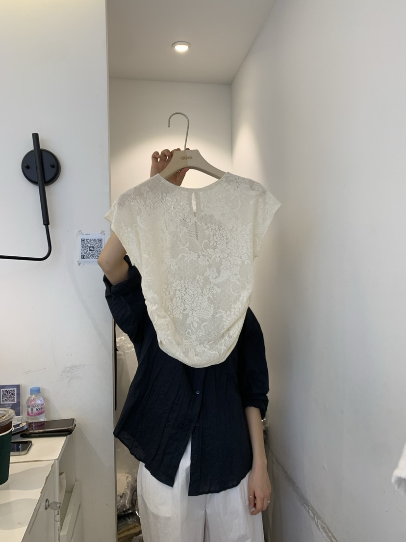 OUVIR韓國直郵女裝新品推薦熱賣職業25春夏人氣真品襯衫蕾絲衫O.V.R/OUVIR襯衫/蕾絲衫圖色2