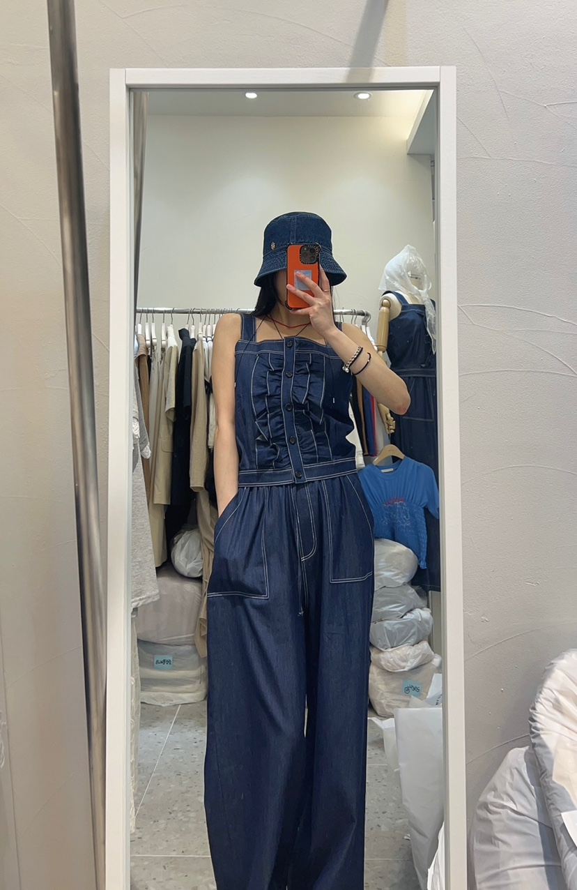 ROU.TINE韓國代購女士新款真品25春夏休閑人氣熱賣吊帶背心ROU.TINE吊帶/背心