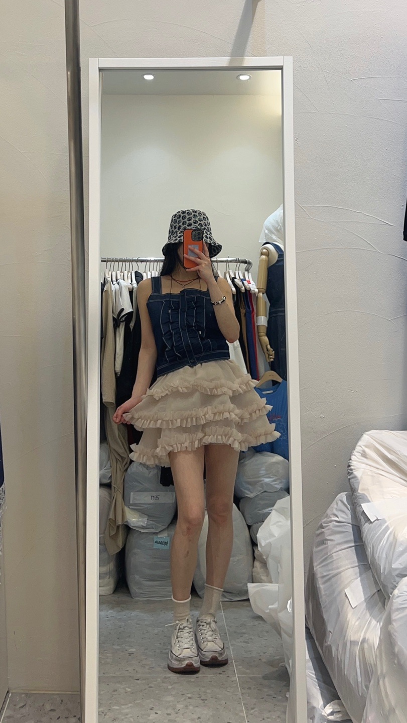 ROU.TINE韓國代購女士新款真品25春夏休閑人氣熱賣吊帶背心ROU.TINE吊帶/背心