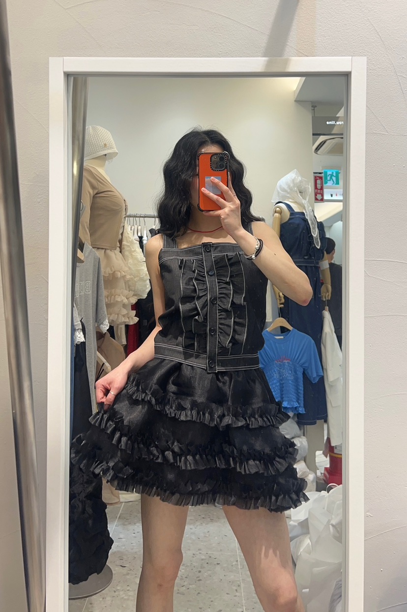 ROU.TINE韓國代購女士新款真品25春夏休閑人氣熱賣吊帶背心ROU.TINE吊帶/背心