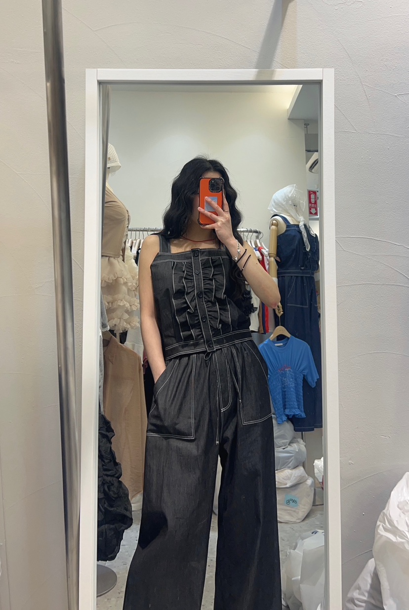 ROU.TINE韓國代購女士新款真品25春夏休閑人氣熱賣吊帶背心ROU.TINE吊帶/背心