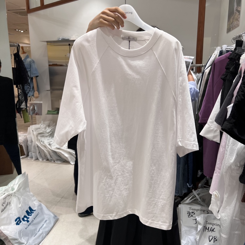 TEMPTING東大門直郵女裝新品熱賣25春夏休閑推薦T恤不含腰帶TEMPTINGT恤