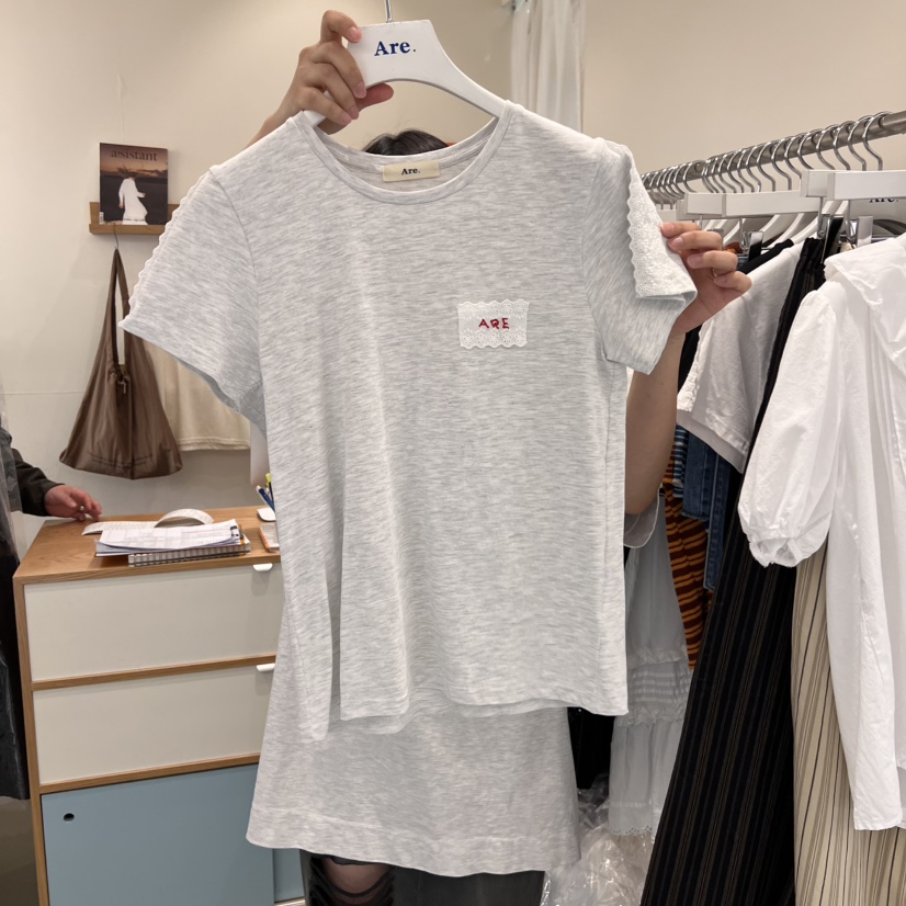 ARE韓國代購女裝新品職業時尚25春夏真品休閑熱賣人氣推薦T恤ARE YOU/ARET恤