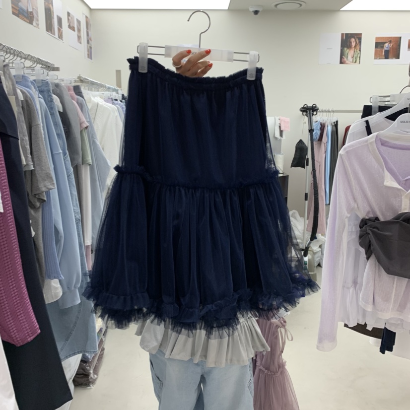 SOLD OUT東大門實拍女士新品真品人氣時尚半身裙中短裙透視SOLD OUT半身裙/中短裙圖色3