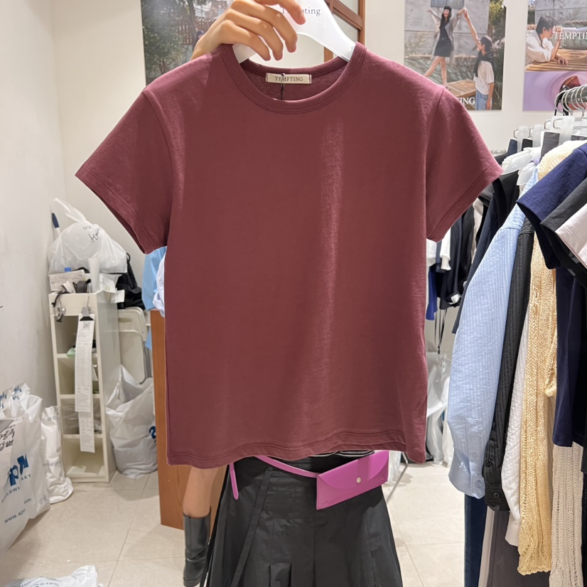 TEMPTING韓國直郵女士新款真品熱賣職業人氣25春夏休閑時尚T恤TEMPTINGT恤圖色2