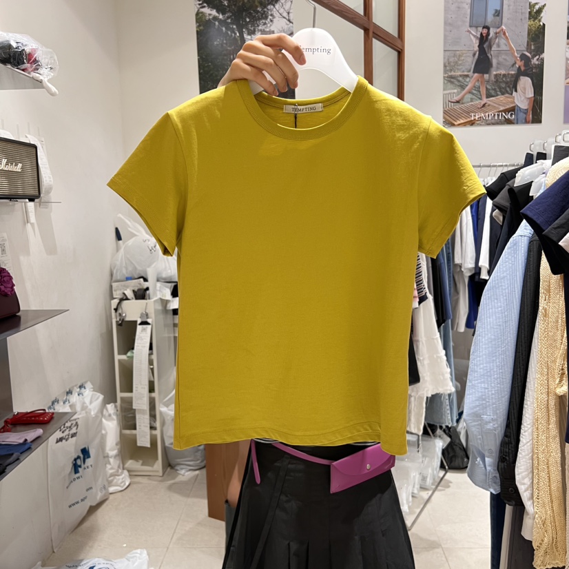 TEMPTING韓國直郵女士新款真品熱賣職業人氣25春夏休閑時尚T恤TEMPTINGT恤圖色3
