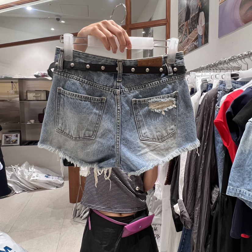 TEMPTING東大門代購女士新品時尚熱賣25春夏推薦短褲不含腰帶TEMPTING短褲
