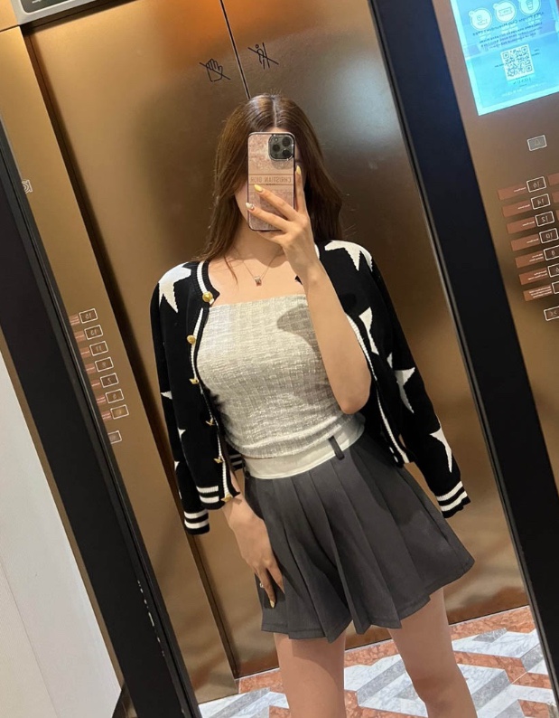 CLOTH東大門直郵女士新款真品人氣熱賣25春夏吊帶背心粗花呢格紋CLOTH吊帶/背心