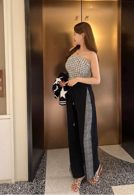 CLOTH東大門直郵女士新款真品人氣熱賣25春夏吊帶背心粗花呢格紋CLOTH吊帶/背心