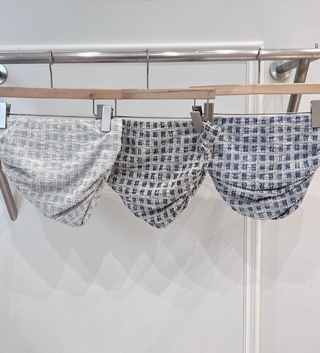 CLOTH東大門直郵女士新款真品人氣熱賣25春夏吊帶背心粗花呢格紋CLOTH吊帶/背心
