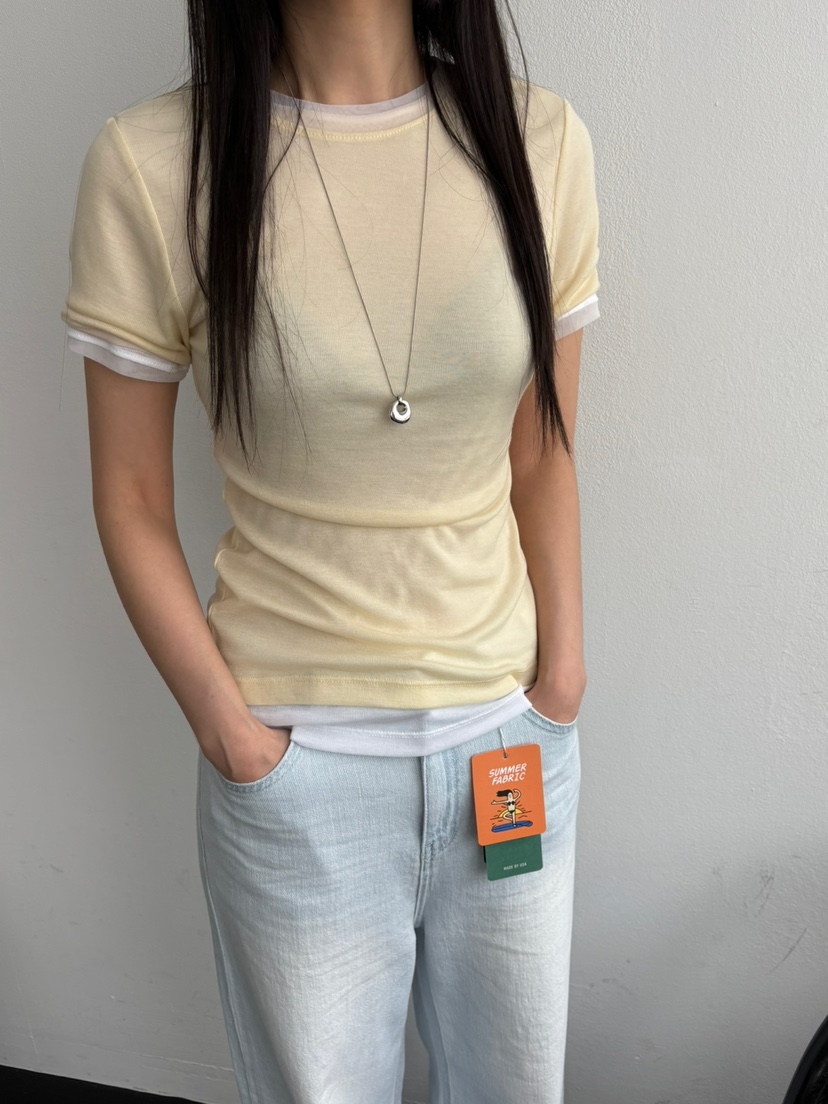 Verbena韓國代購女士新款熱賣休閑職業人氣25春夏推薦時尚T恤VerbenaT恤