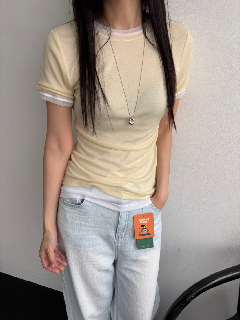 Verbena韓國代購女士新款熱賣休閑職業人氣25春夏推薦時尚T恤VerbenaT恤