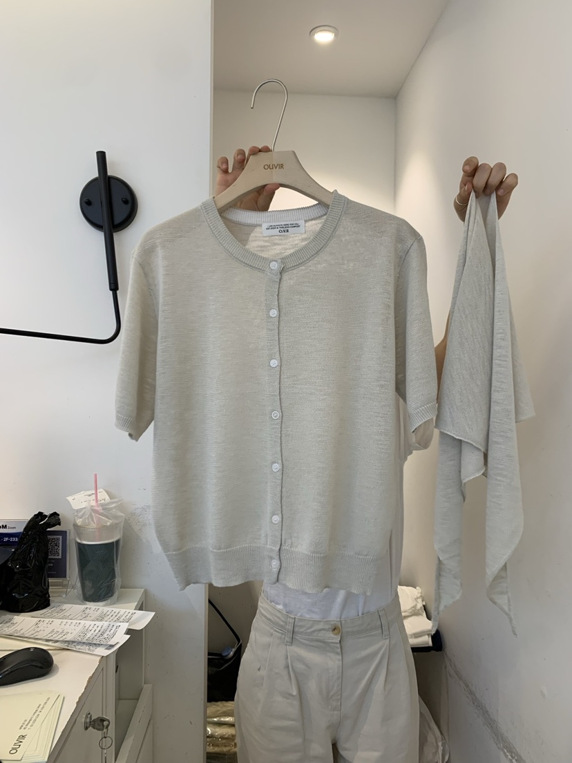 OUVIR東大門實拍女士新品真品人氣25春夏休閑套裝套裝亞麻開衫O.V.R/OUVIR套裝圖色2