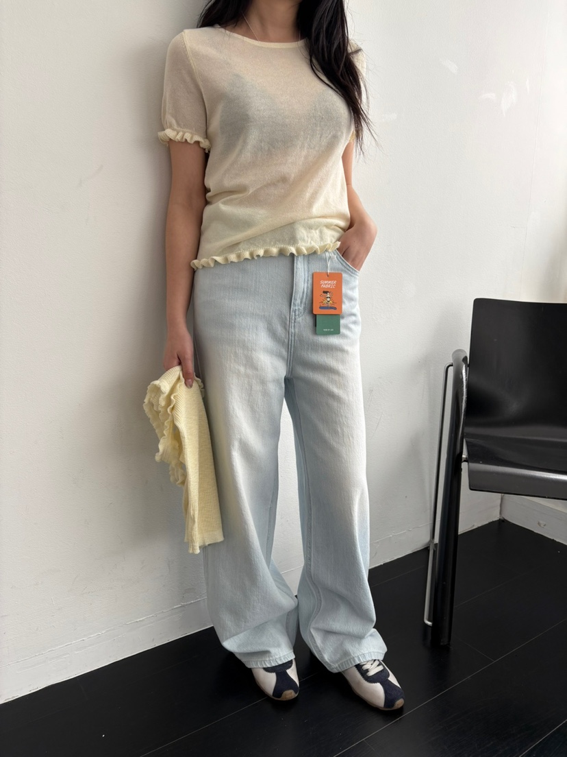 Verbena東大門實拍女士新款推薦職業真品熱賣25春夏休閑牛仔褲Verbena牛仔褲
