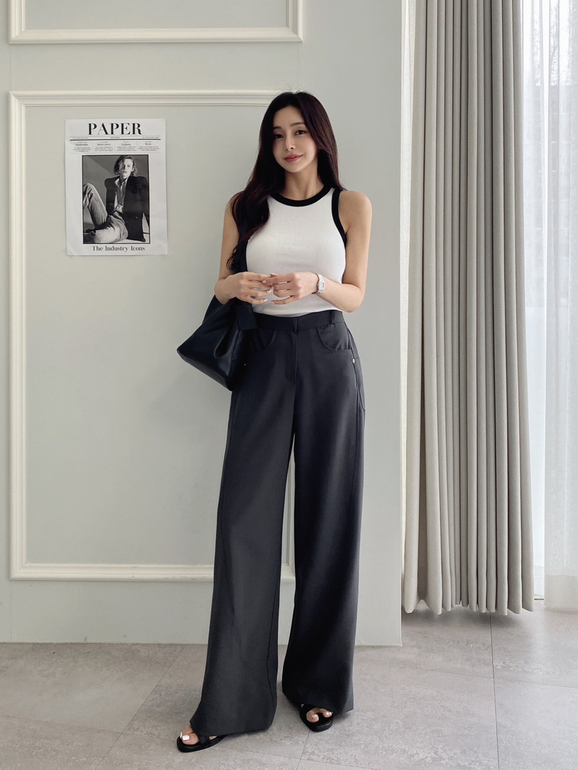 CLOTH東大門直郵女裝新款真品休閑推薦人氣職業時尚休閑褲口袋CLOTH休閑褲