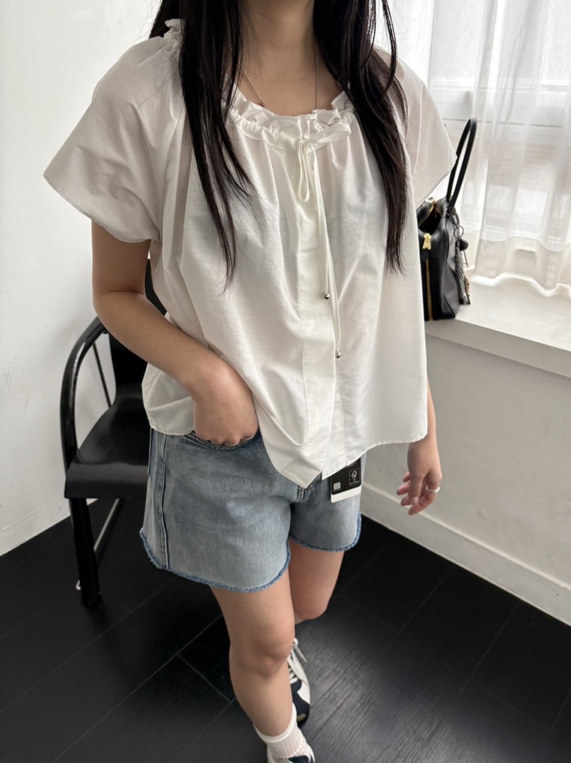 Verbena東大門實拍女裝新款職業休閑時尚人氣推薦襯衫蕾絲衫Verbena襯衫/蕾絲衫