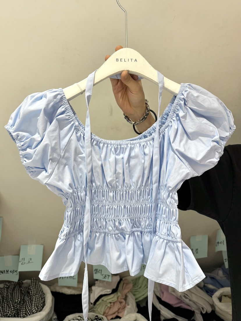 BELITA-L東大門實拍女士新款人氣真品推薦襯衫蕾絲衫含脖帶BELITA-L襯衫/蕾絲衫圖色2