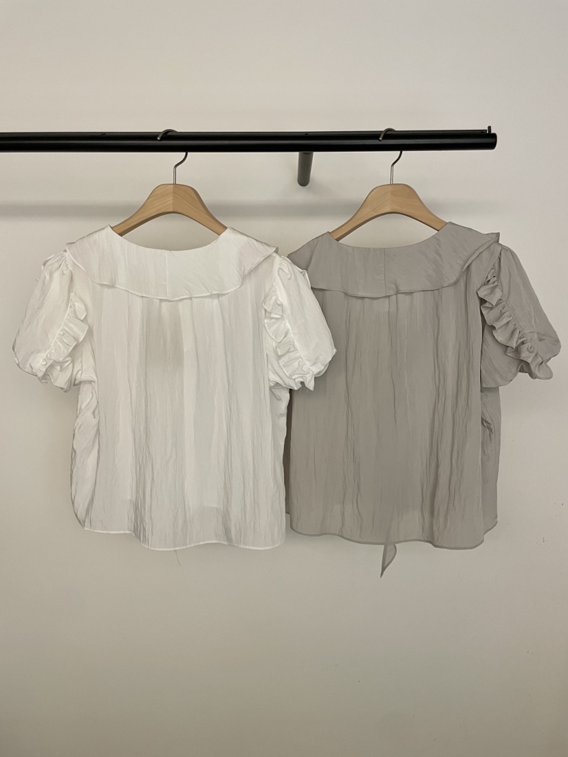 BOLD-A東大門代購女士新款人氣休閑真品熱賣襯衫蕾絲衫荷葉邊RE BOLD襯衫/蕾絲衫
