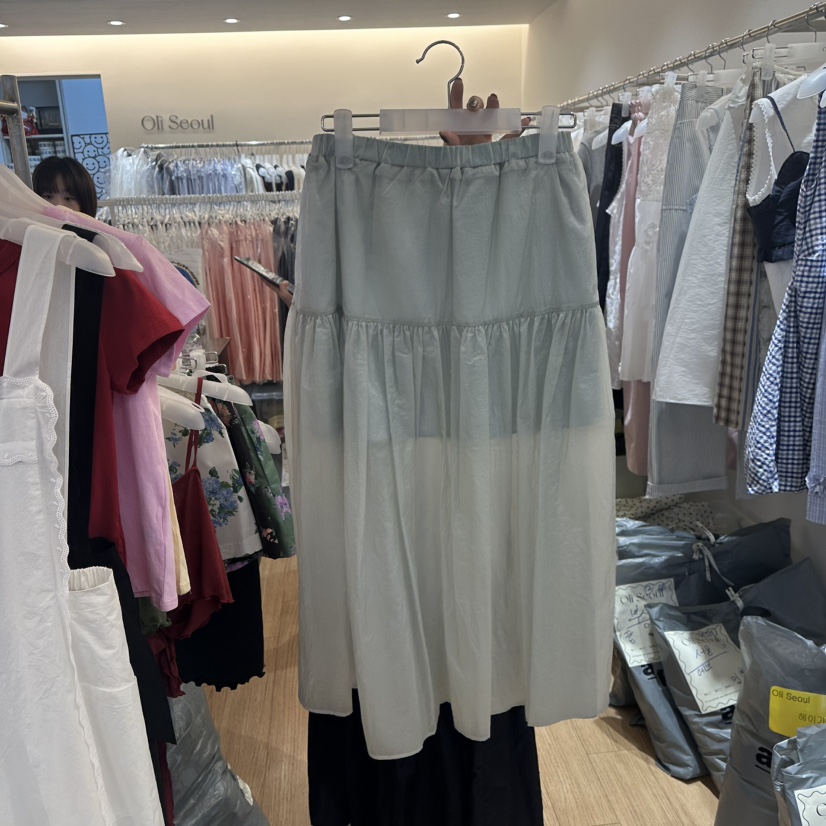 OLI SEOUL東大門代購女裝新品休閑時尚25春夏人氣熱賣長裙OLI SEOUL長裙