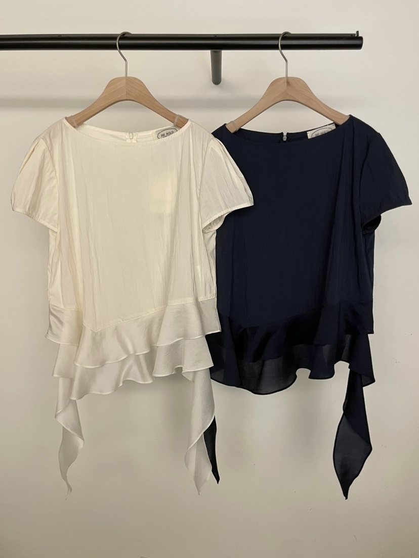 BOLD-A東大門直郵女士新品時尚職業休閑熱賣襯衫蕾絲衫荷葉邊RE BOLD襯衫/蕾絲衫