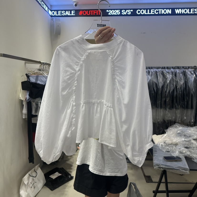 OUTFIT東大門實拍女裝新款時尚熱賣休閑推薦25春夏襯衫蕾絲衫OUTFIT襯衫/蕾絲衫