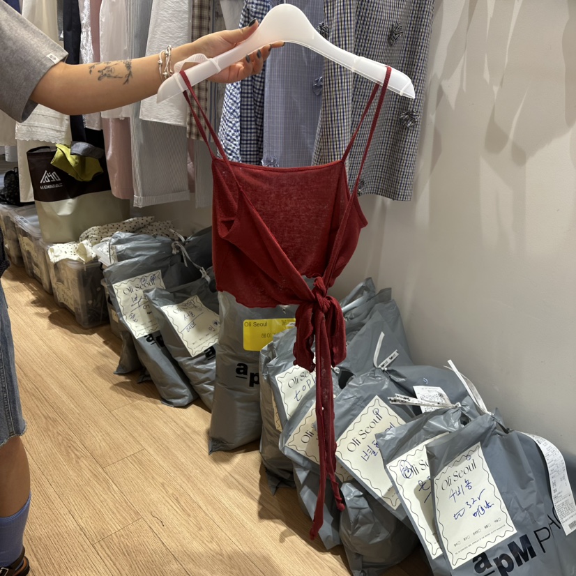 OLI SEOUL東大門實拍女裝新品推薦吊帶背心不含內搭亞麻布OLI SEOUL吊帶/背心圖色3
