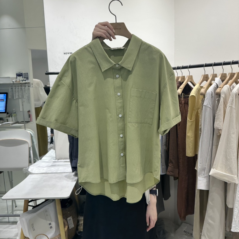 MOWER韓國代購女士新品人氣熱賣25春夏休閑時尚職業襯衫蕾絲衫MOWER襯衫/蕾絲衫圖色2