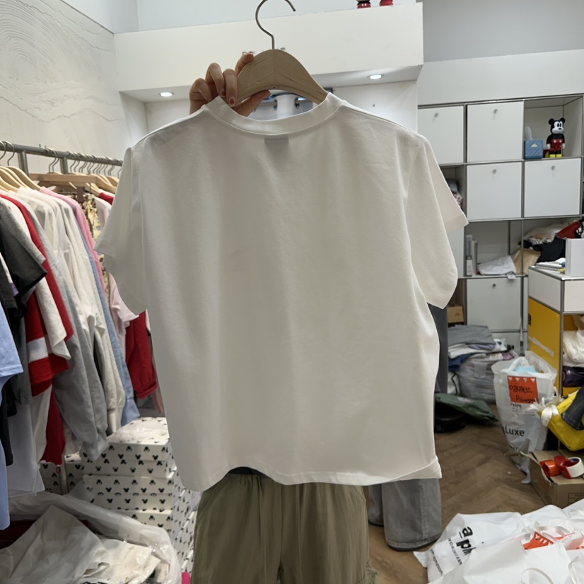 DE LINE韓國直郵女士新品熱賣時尚休閑人氣真品25春夏T恤小飛象DE LINET恤